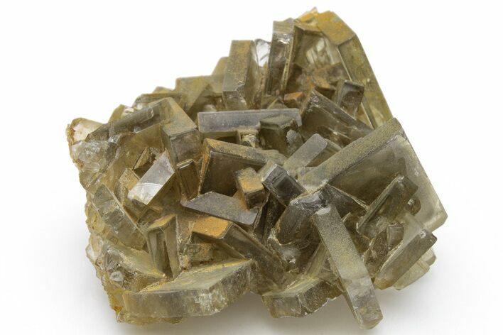 Yellow-Brown Tabular Barite Crystals with Phantoms - Peru #224380